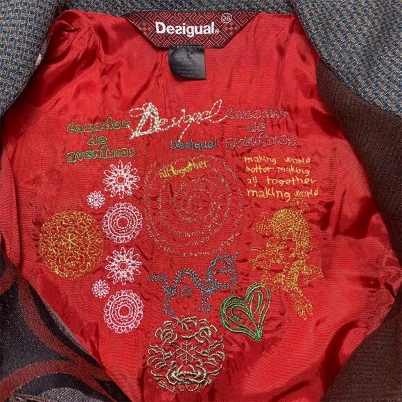 DESIGUAL Patchwork Geisha Coat - Picture 12 of 12